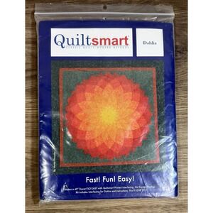 Quiltsmart Dahlia Printed Interfacing Pattern 40" Quilt Lap Twin Queen Applique